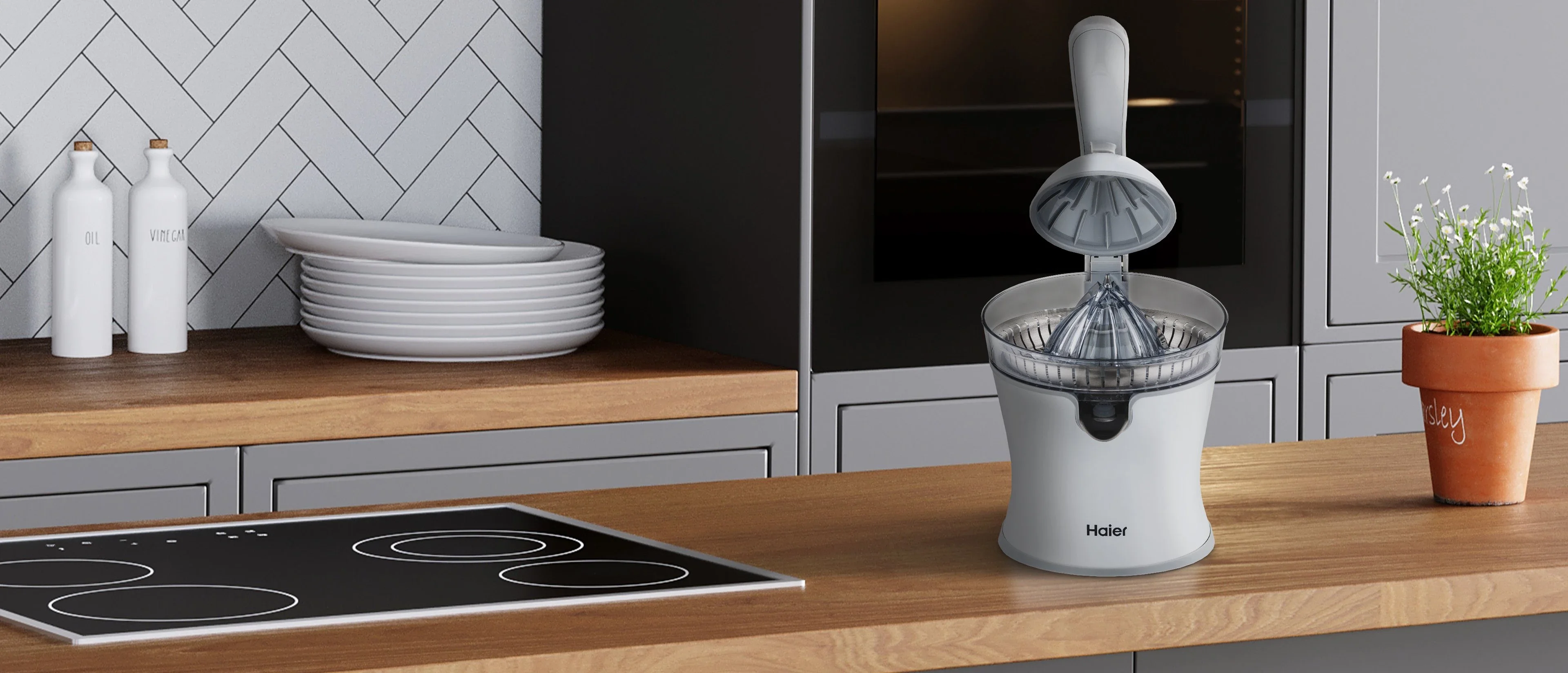 Соковыжималка цитрусовая Haier HJ-700 100Вт белый