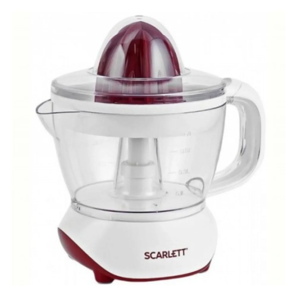 Соковыжималка цитрусовая Scarlett SC-JE50C06 25Вт рез.сок.:700мл. белый/коричневый