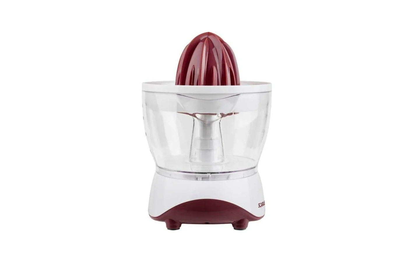 Соковыжималка цитрусовая Scarlett SC-JE50C06 25Вт рез.сок.:700мл. белый/коричневый