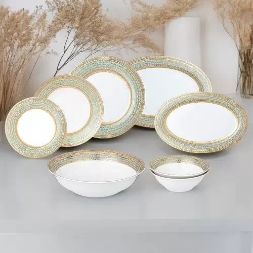 СТОЛОВЫЙ СЕРВИЗ LEFARD "ЗОЛОТАЯ СЕТКА" НА 6 ПЕР. 23 ПР. (КОР=1НАБ.)