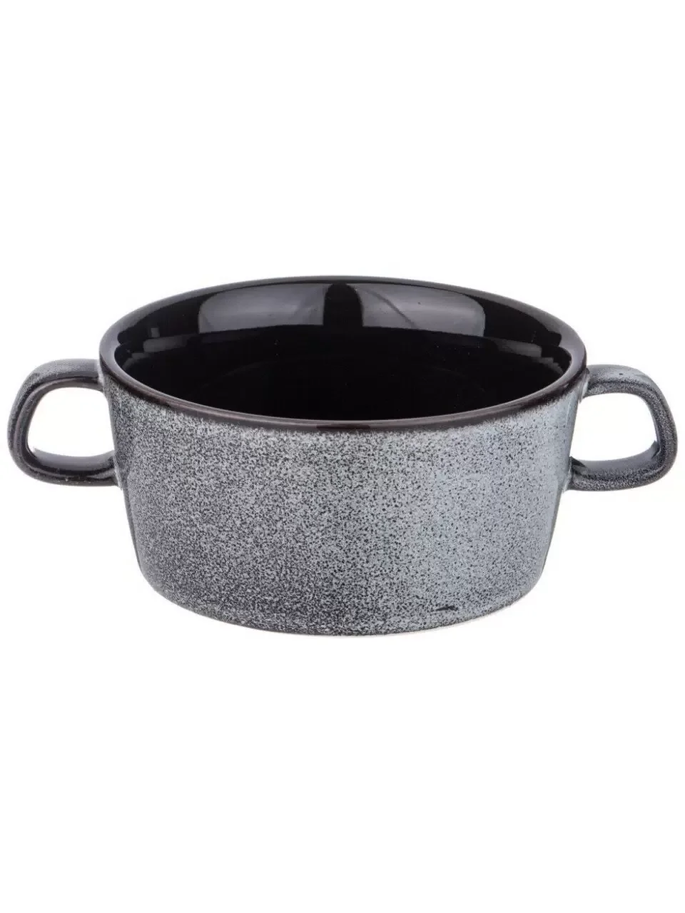 БУЛЬОННИЦА С БЛЮДЦЕМ LEFARD "GRAPHITE" 15*10*6 СМ (КОР=36НАБ.)