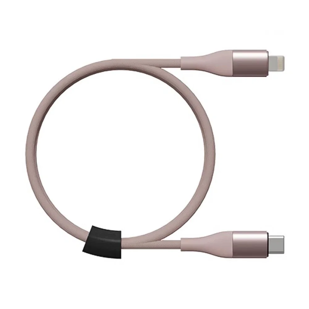 Кабель для цифровой техники и смартфонов Solove Type-C/Lightning, 100 см, 20W, PD, 3А, нейлоновая оплетка, DW5 (RUS) техпак темно-серый