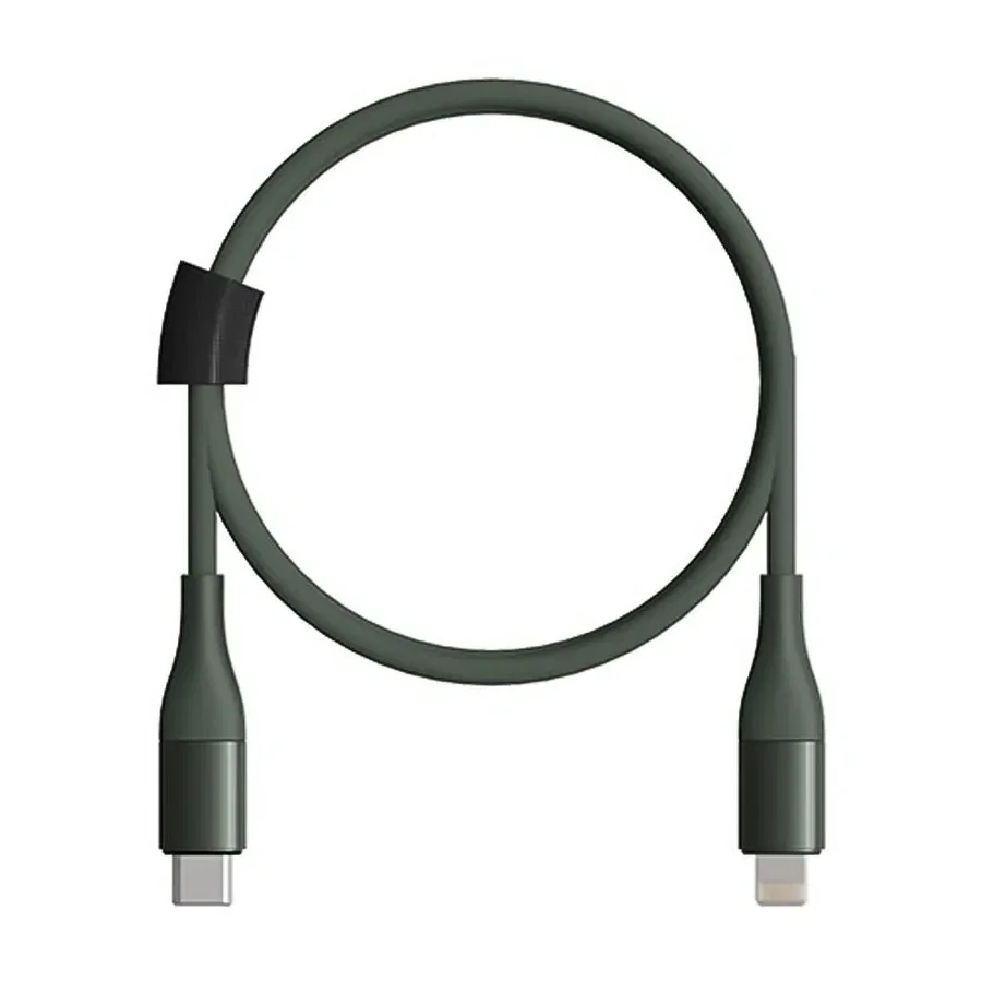 Кабель для цифровой техники и смартфонов Solove Type-C/Lightning, 100 см, 20W, PD, 3А, нейлоновая оплетка, DW5 (RUS) техпак темно-серый