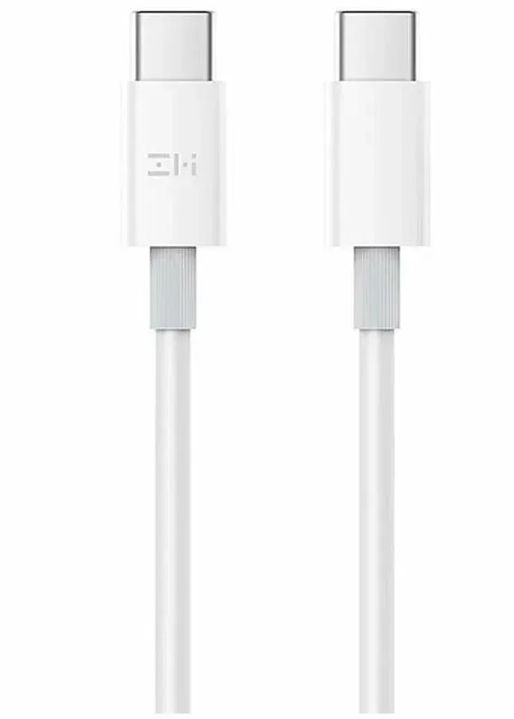 Кабель для цифровой техники и смартфонов Zmi Type-C/Type-C 150 см 100W 5A (AL308E) техпак белый