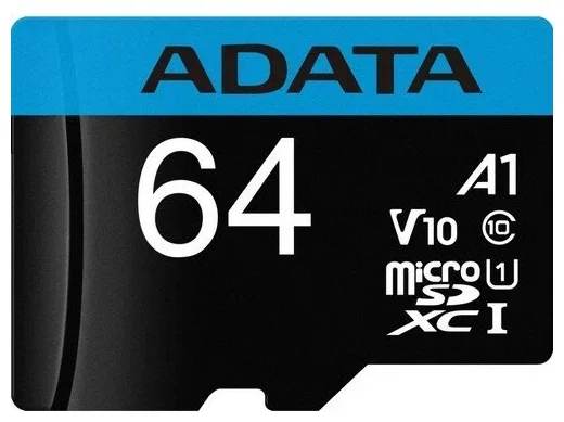 Карта памяти Adata MICRO, SDXC, 64 GB, CLASS 10, W/A (AUSDX64GUICL10A1-RA1)