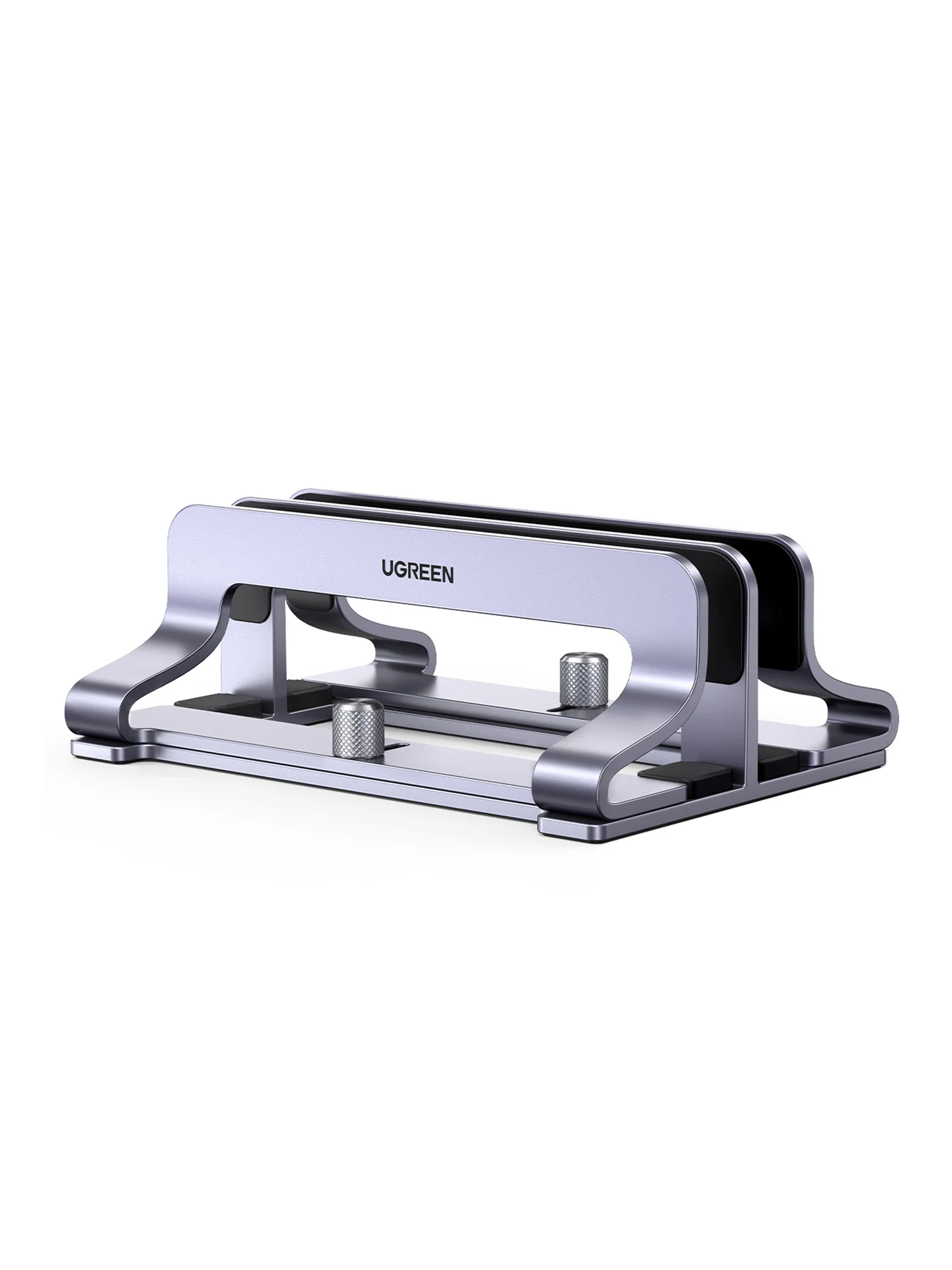 Подставка и держатель Ugreen LP258 (60643) Vertical Laptop Stand Dual-slot, вертикальная для ноутбука для 2 шт., серебристый