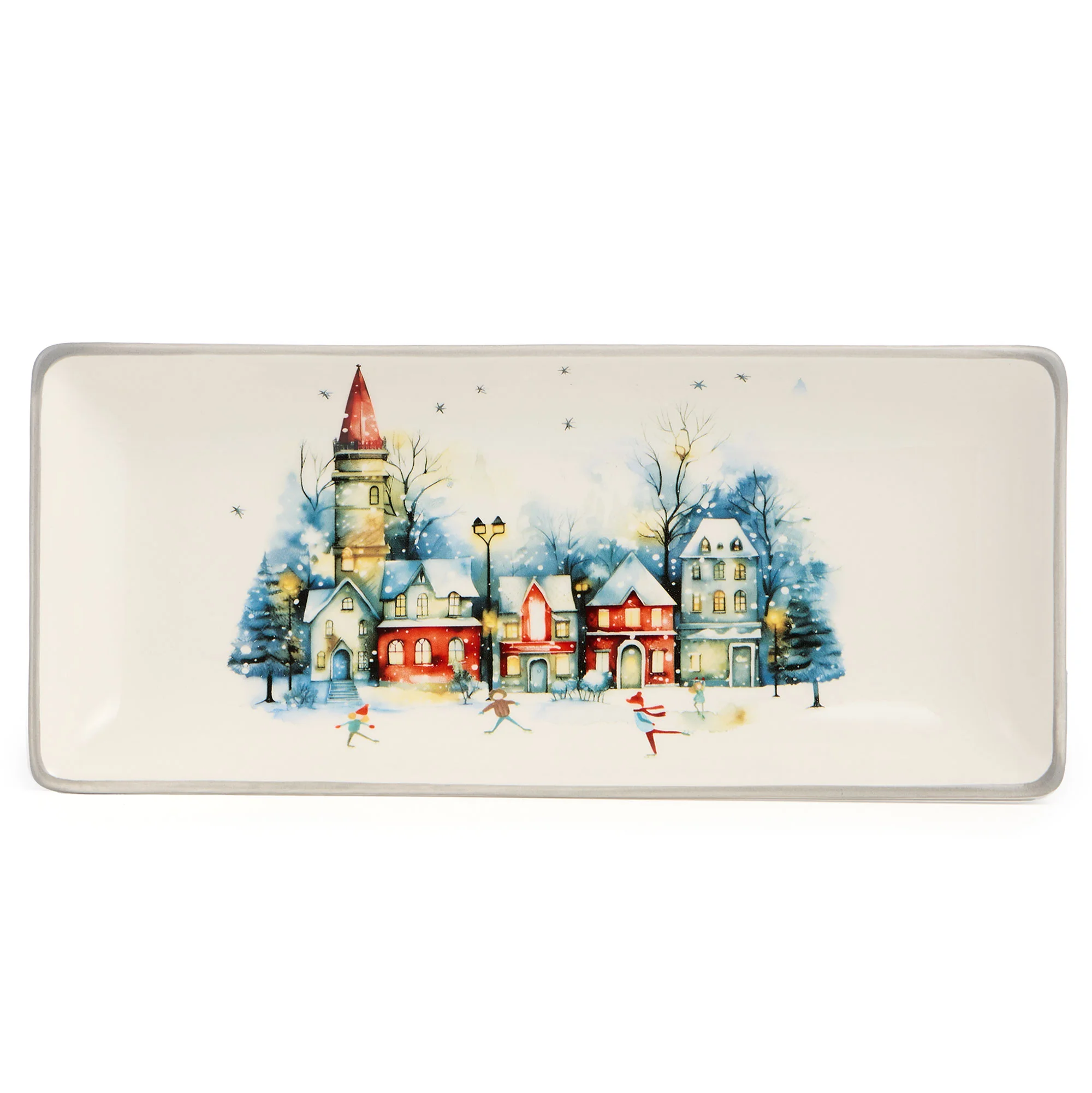 БЛЮДО СЕРВИРОВОЧНОЕ AGNESS "С НОВЫМ ГОДОМ!" 28*12*3 СМ