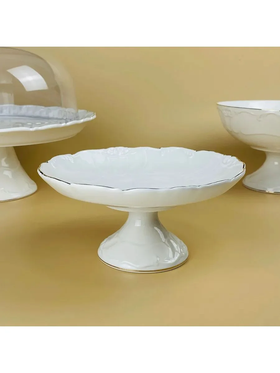 БЛЮДО СЕРВИРОВОЧНОЕ НА НОЖКЕ "BLOSSOM" 19,5*10 СМ