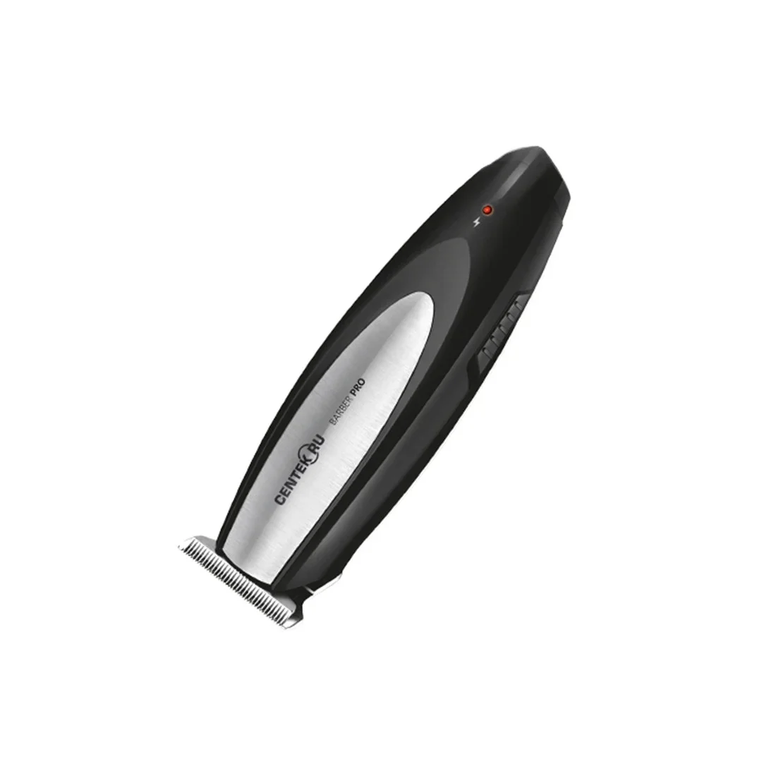 Машинка для стрижки Centek CT-2134 (чер/сталь) 3 насадки, USB зарядка, время работы 55 мин