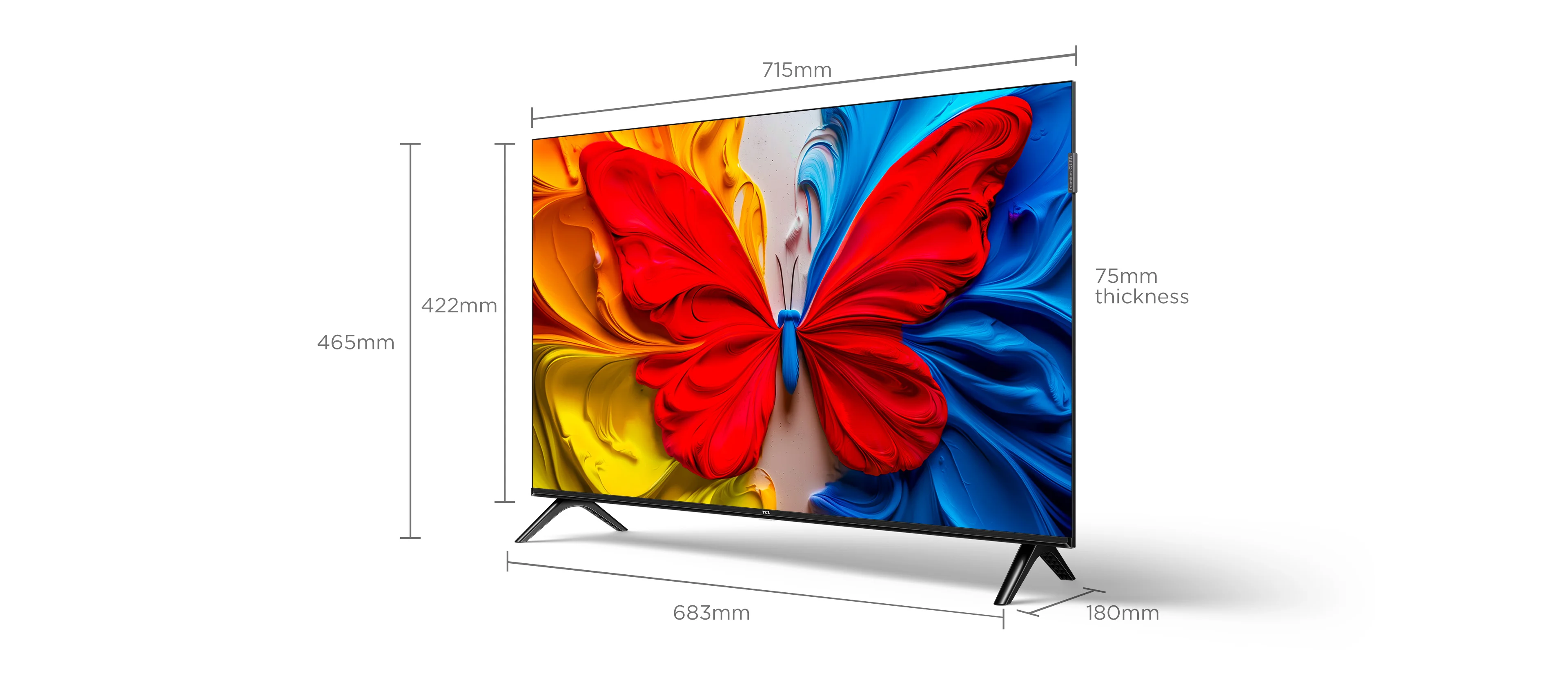 Телевизор QLED TCL 40" 40S5K черный FULL HD 60Hz DVB-T DVB-T2 DVB-C DVB-S DVB-S2 USB WiFi Smart TV