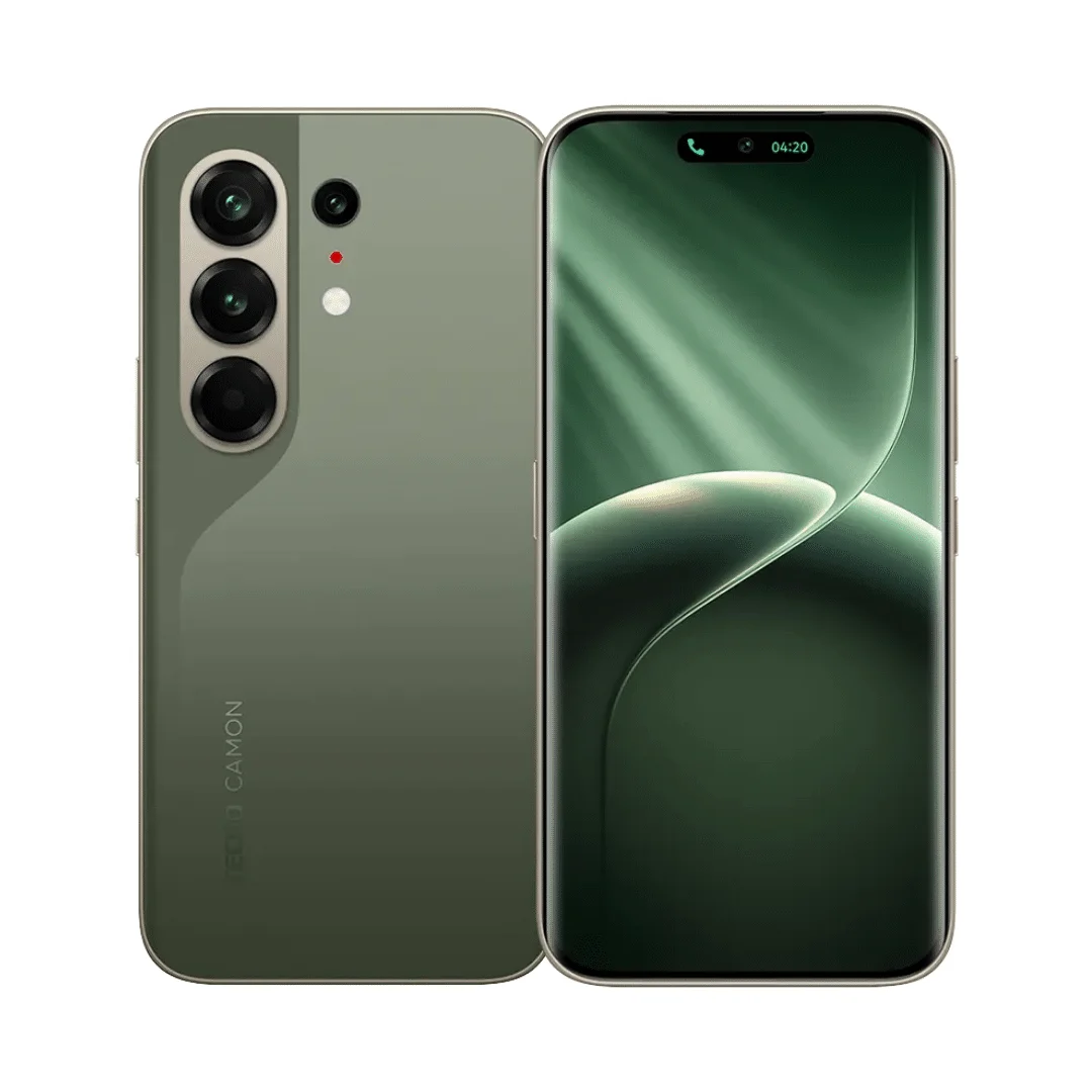 Смартфон Tecno Camon 50 Ultra 5G 256Gb 8Gb зеленый моноблок 3G 4G 6.78" 1208x2644 Android 16 50Mpix 802.11 a/b/g/n/ac/ax NFC GPS GSM900/1800 GSM1900 P