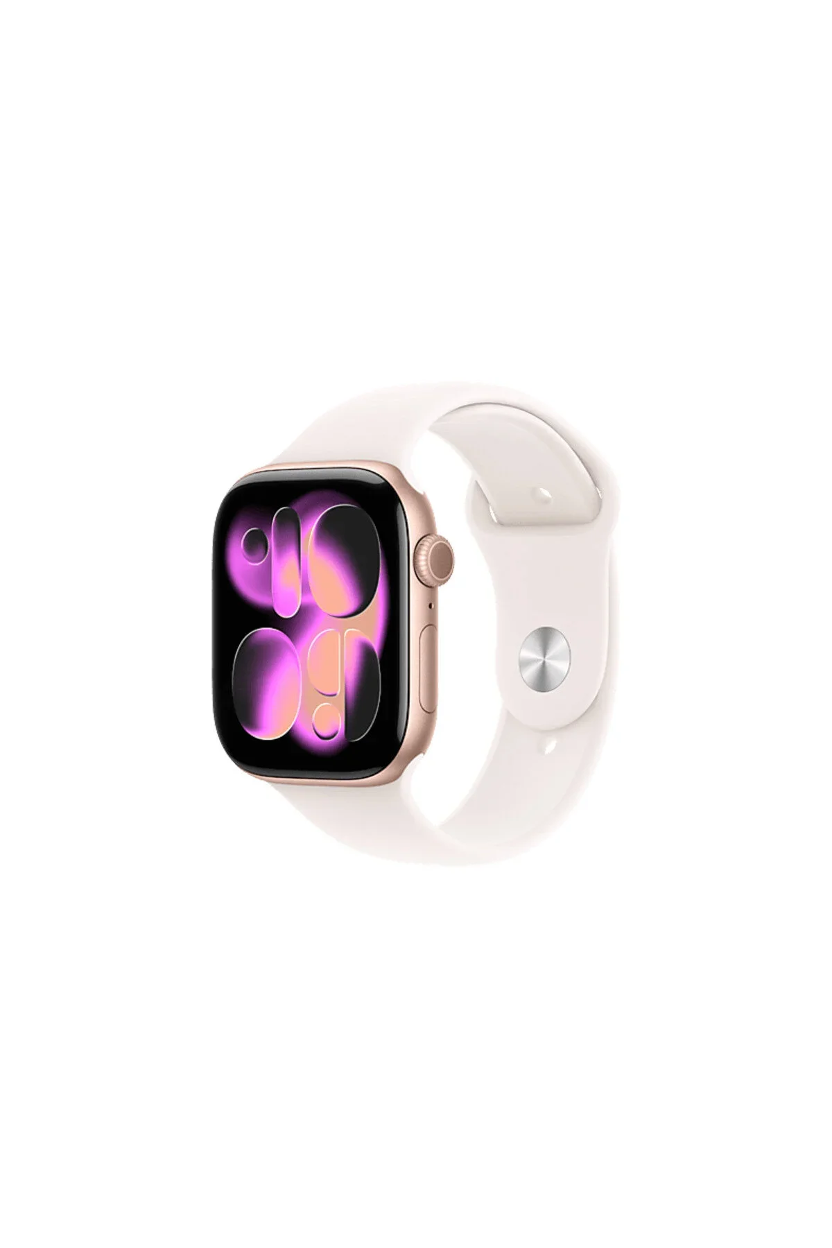 Смарт-часы Apple Watch Series 11 A3331 42мм OLED корп.серебристый Sport Band рем.фиолетовый разм.брасл.:M/L (MEU74AF/A)