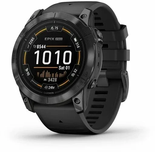 Смарт-часы Garmin Epix Pro gen.2 51мм 1.4" AMOLED корп.серый рем.черный (010-02804-21)