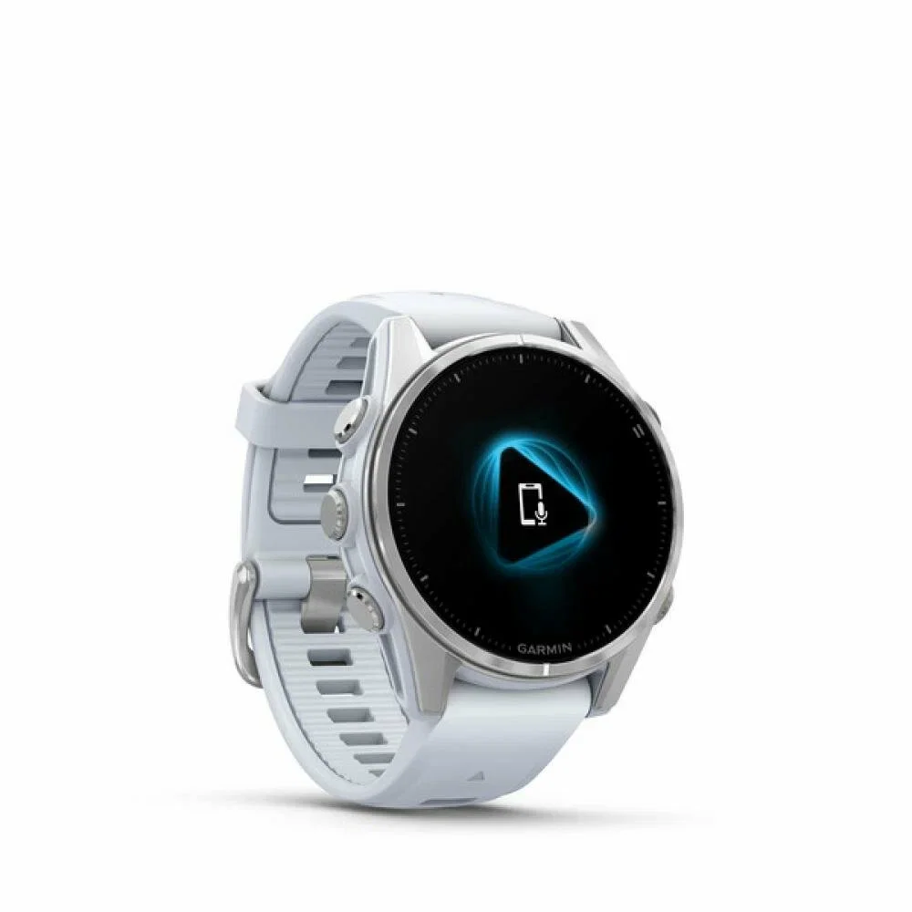 Смарт-часы Garmin Fenix 8 43мм 1.3" AMOLED корп.серебристый рем.белый разм.брасл.:108-182мм (010-02903-00)