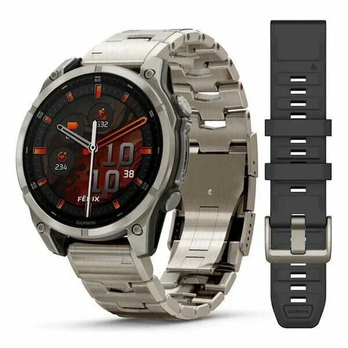 Смарт-часы Garmin Fenix fenix 8 47mm 47мм 1.4" AMOLED корп.серый рем.серый разм.брасл.:125-210мм (010-02904-40)