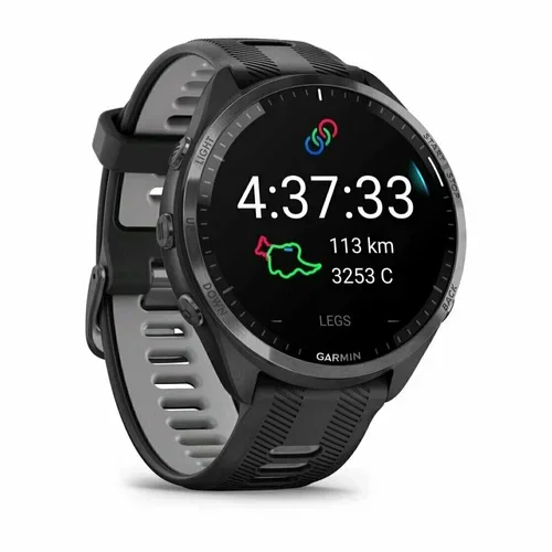 Смарт-часы Garmin Forerunner 965 47мм 1.4" AMOLED корп.черный рем.черный/желтый разм.брасл.:135-205мм (010-02809-12)