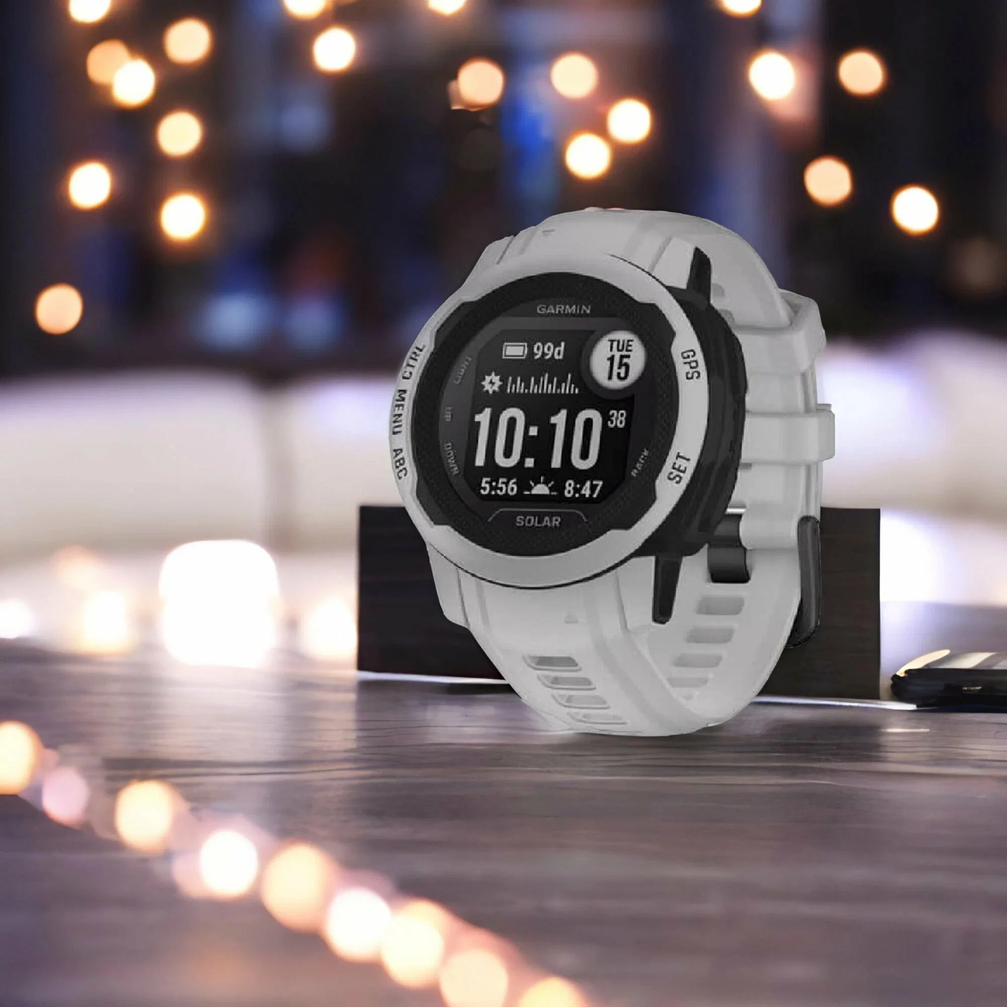 Смарт-часы Garmin Instinct 2 Solar 40мм 0.9" AMOLED корп.черный/серый рем.серый (010-02564-01)