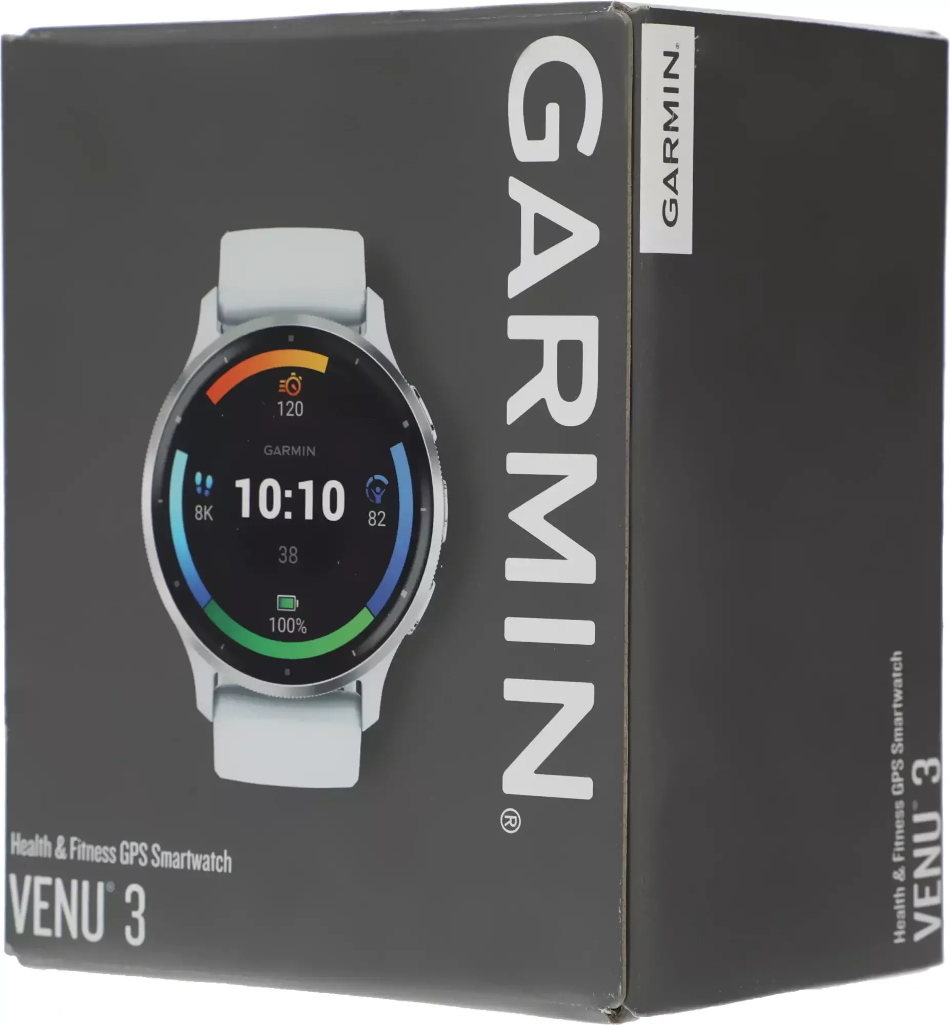 Смарт-часы Garmin Venu 3 35.4мм 1.4" AMOLED корп.серый/серебристый рем.белый разм.брасл.:135-200мм (010-02784-00)