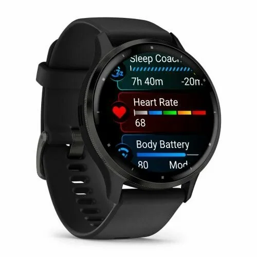 Смарт-часы Garmin Venu 3 35.4мм 1.4" AMOLED корп.черный рем.черный разм.брасл.:135-200мм (010-02784-01)