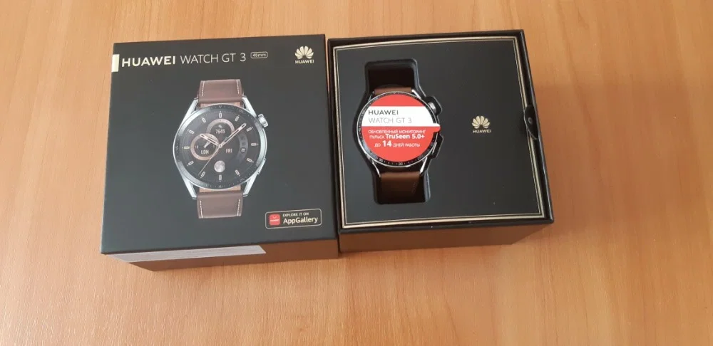 Смарт-часы Huawei Watch GT 3 JPT-B29 46мм 1.43" AMOLED корп.черный рем.черный разм.брасл.:140-210мм (55028464)