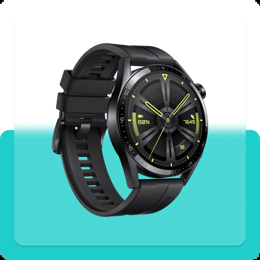 Смарт-часы Huawei Watch GT 3 JPT-B29 46мм 1.43" AMOLED корп.черный рем.черный разм.брасл.:140-210мм (55028464)