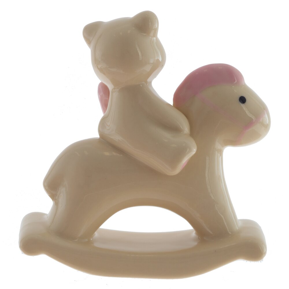 Фигурка декоративная "Мишка на лошадке", L8 W3,5 H8,5 см, 2в.
