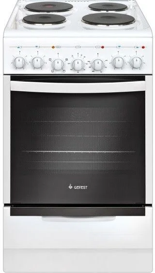 Плита Электрическая Gefest ЭП Н Д 5140-02 0037 белый эмаль (металлическая крышка)