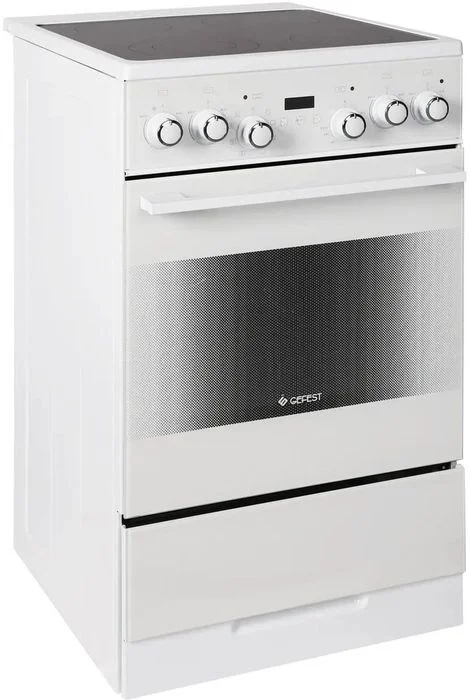 Плита Электрическая Gefest ЭП Н Д 5560-03 0040 белый/черный стеклокерамика (без крышки)