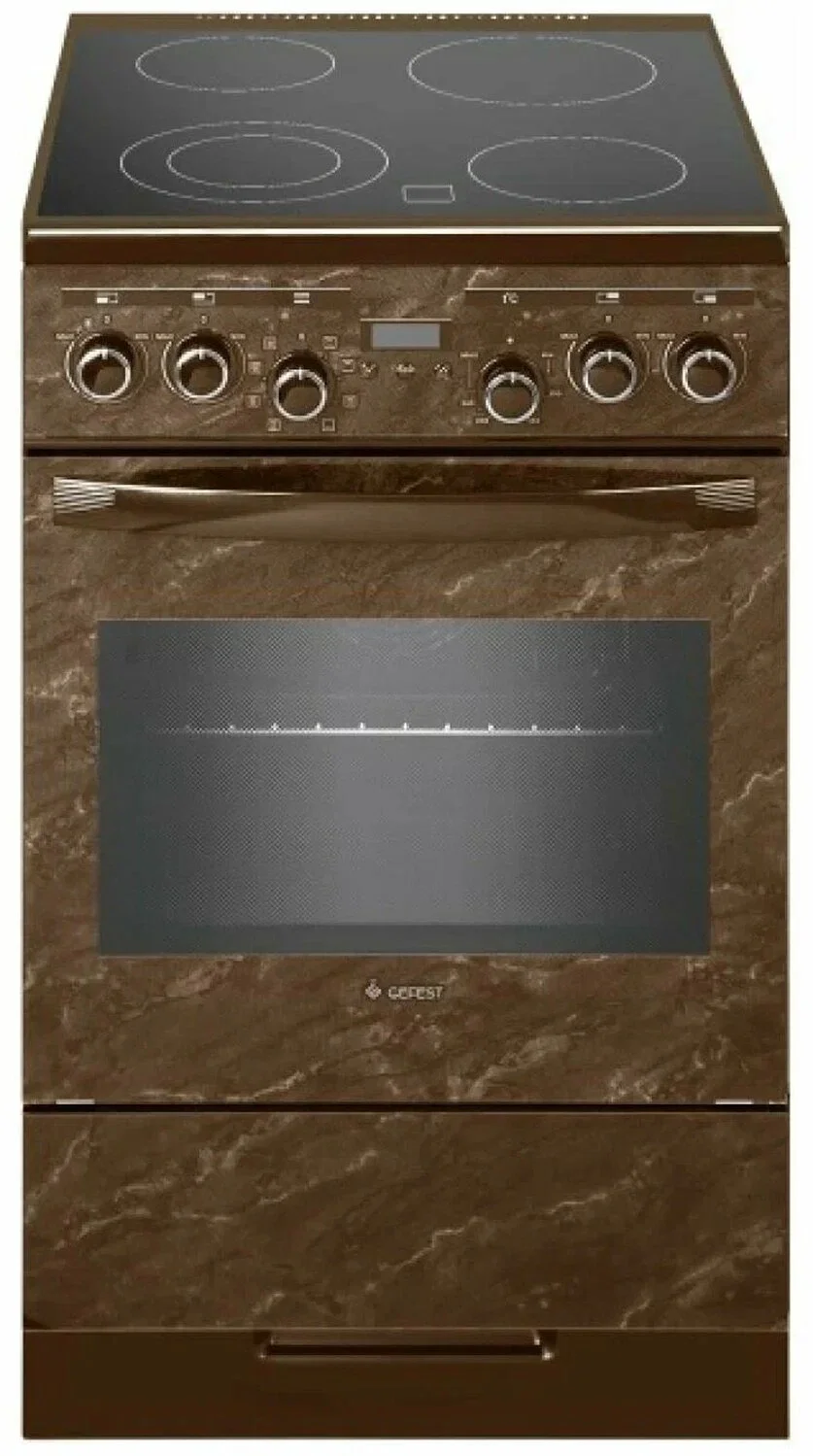 Плита Электрическая Gefest ЭП Н Д 5560-03 0054 коричневый/мрамор стеклокерамика (без крышки)