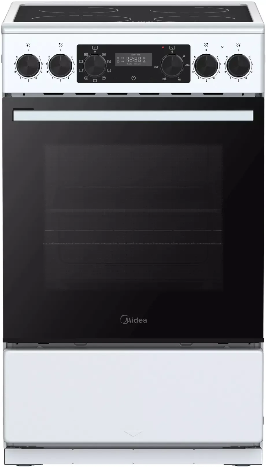 Плита Электрическая Midea MFO-D4E20T9E(WH) белый/черный стеклокерамика (без крышки)