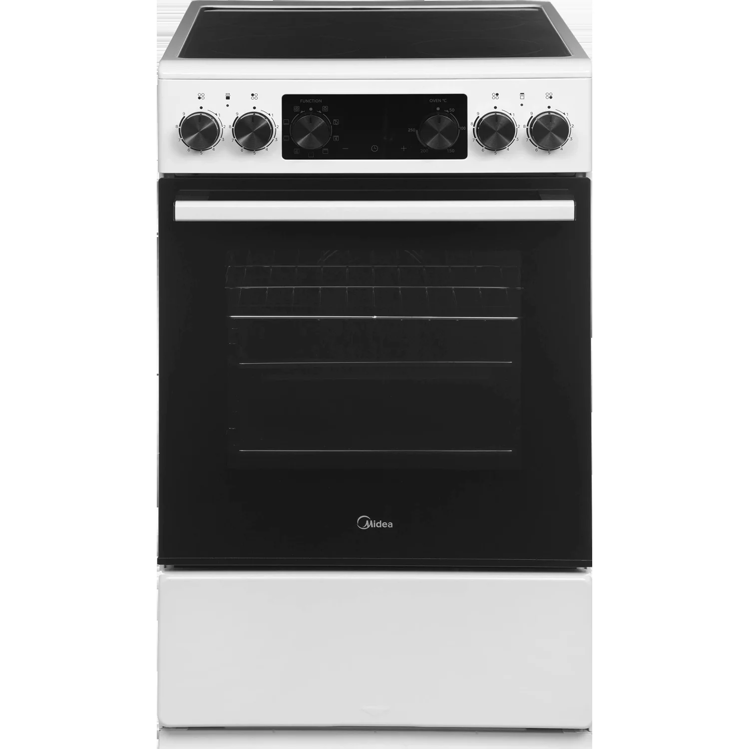Плита Электрическая Midea MFO-D4E20T9E(WH) белый/черный стеклокерамика (без крышки)