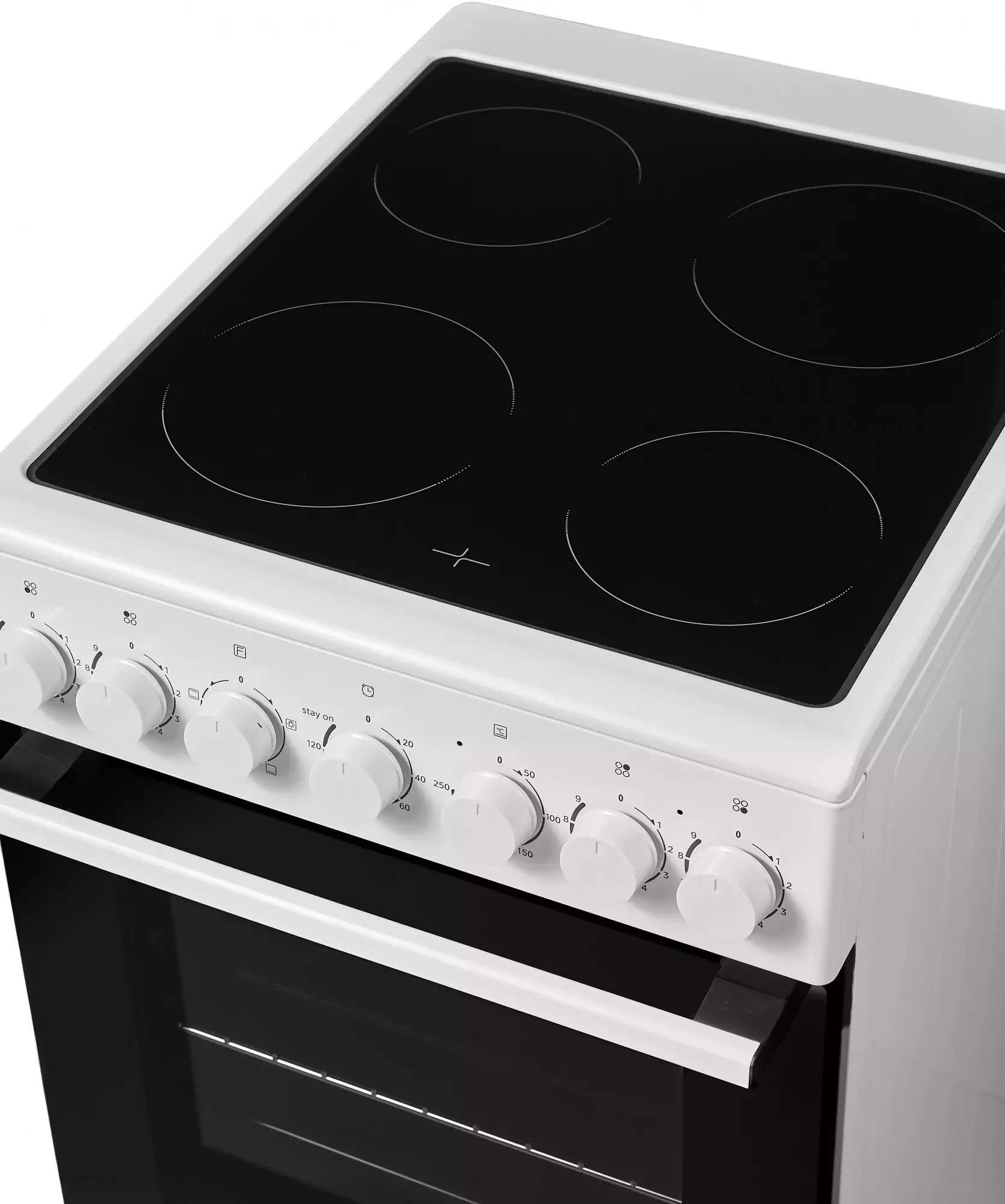 Плита Электрическая Midea MFO-M4E20T4E(WH) белый/черный стеклокерамика (без крышки)