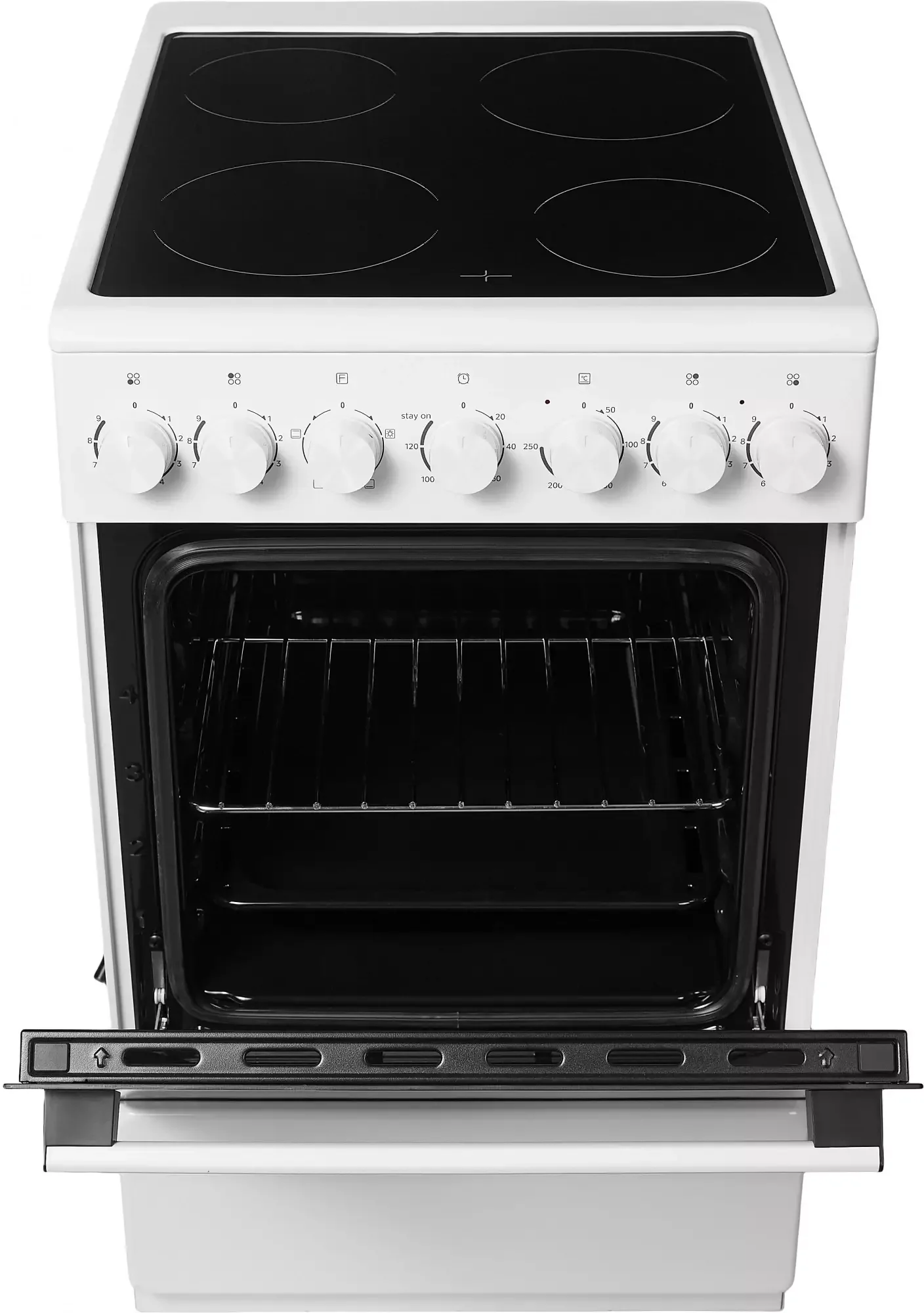 Плита Электрическая Midea MFO-M4E20T4E(WH) белый/черный стеклокерамика (без крышки)