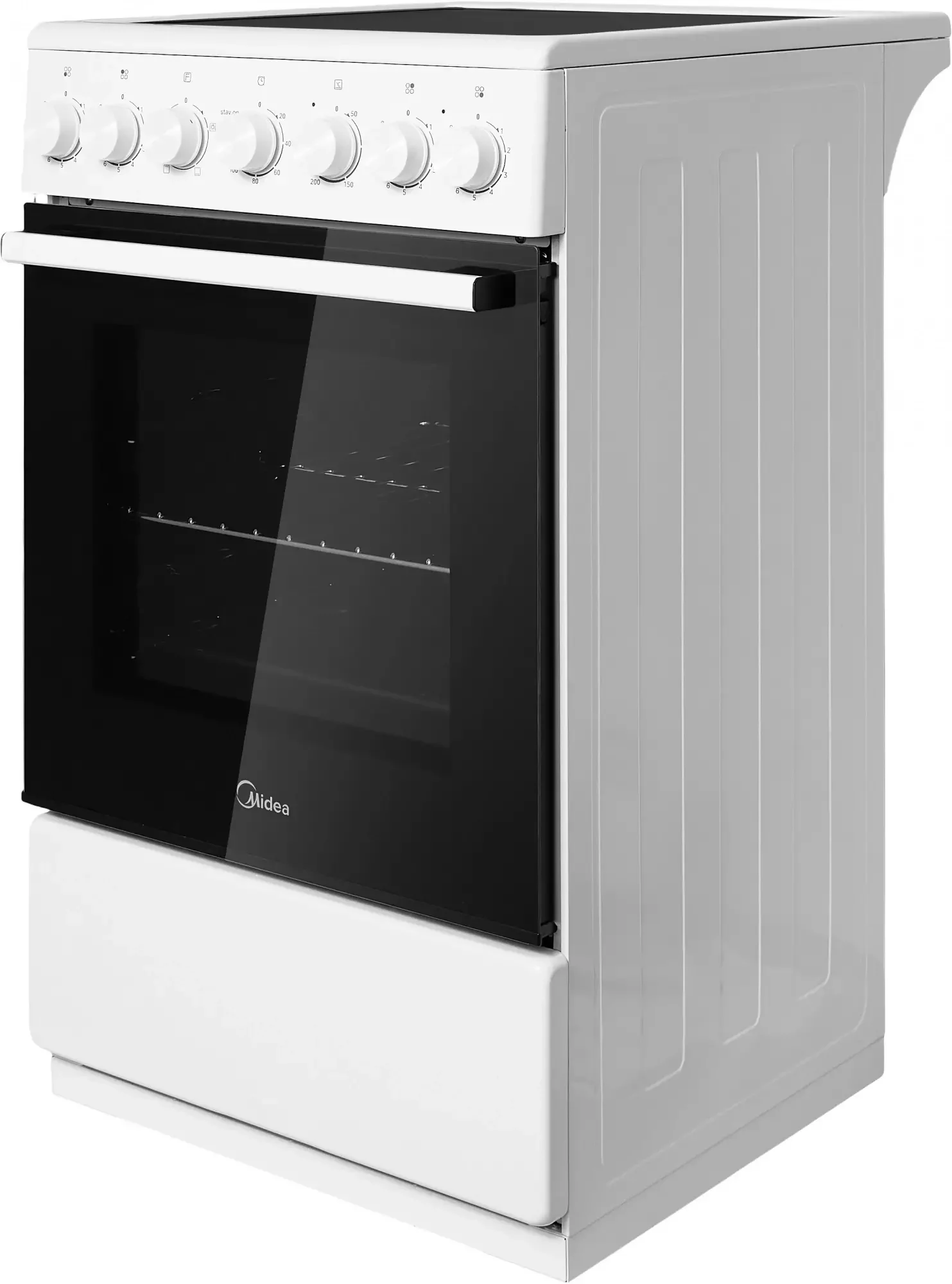 Плита Электрическая Midea MFO-M4E20T4E(WH) белый/черный стеклокерамика (без крышки)