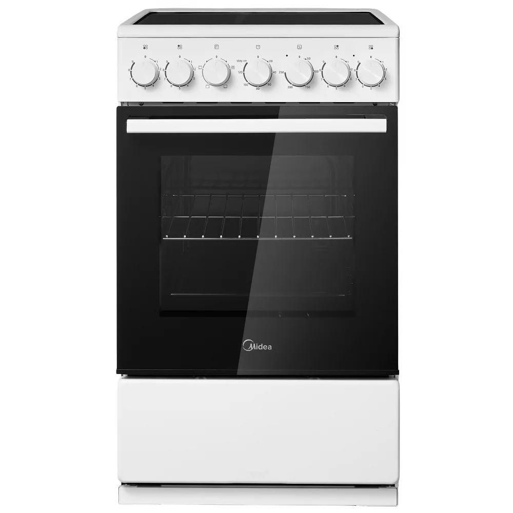 Плита Электрическая Midea MFO-M4E20T4E(WH) белый/черный стеклокерамика (без крышки)