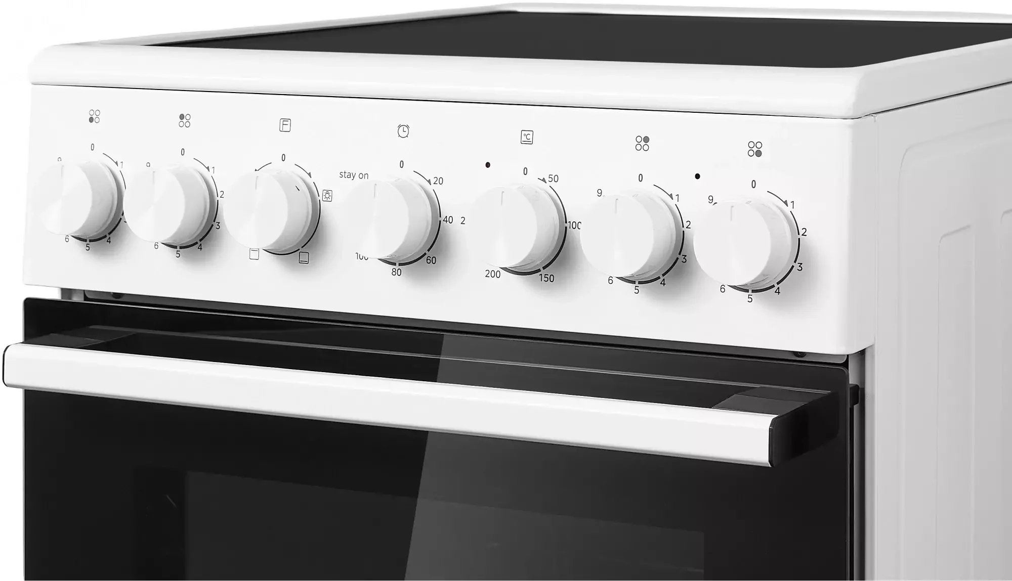 Плита Электрическая Midea MFO-M4E20T6E(WH) белый/черный стеклокерамика (без крышки)