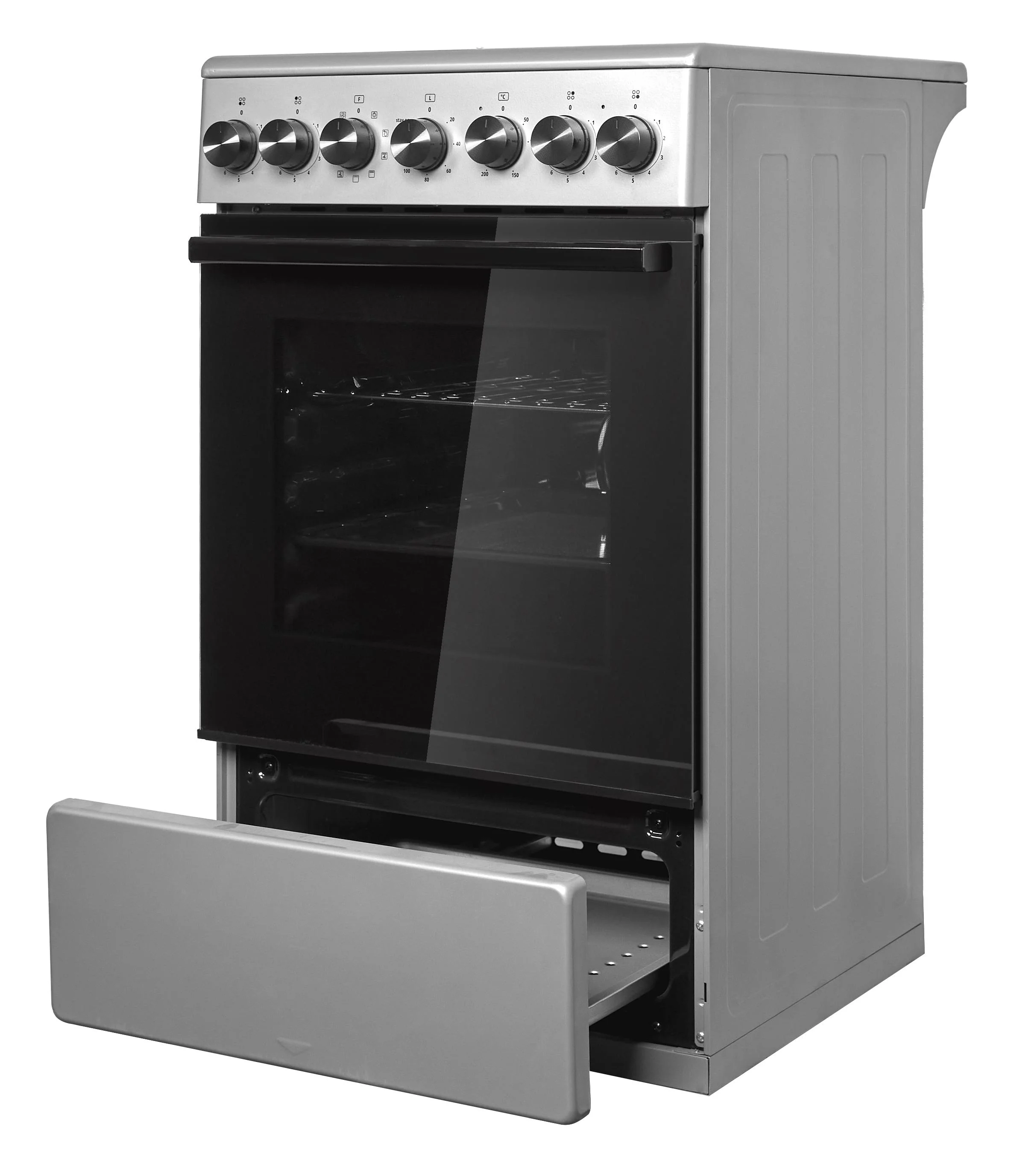 Плита Электрическая Midea MFO-M4E20T9E(SL) серебристый/черный стеклокерамика (без крышки)