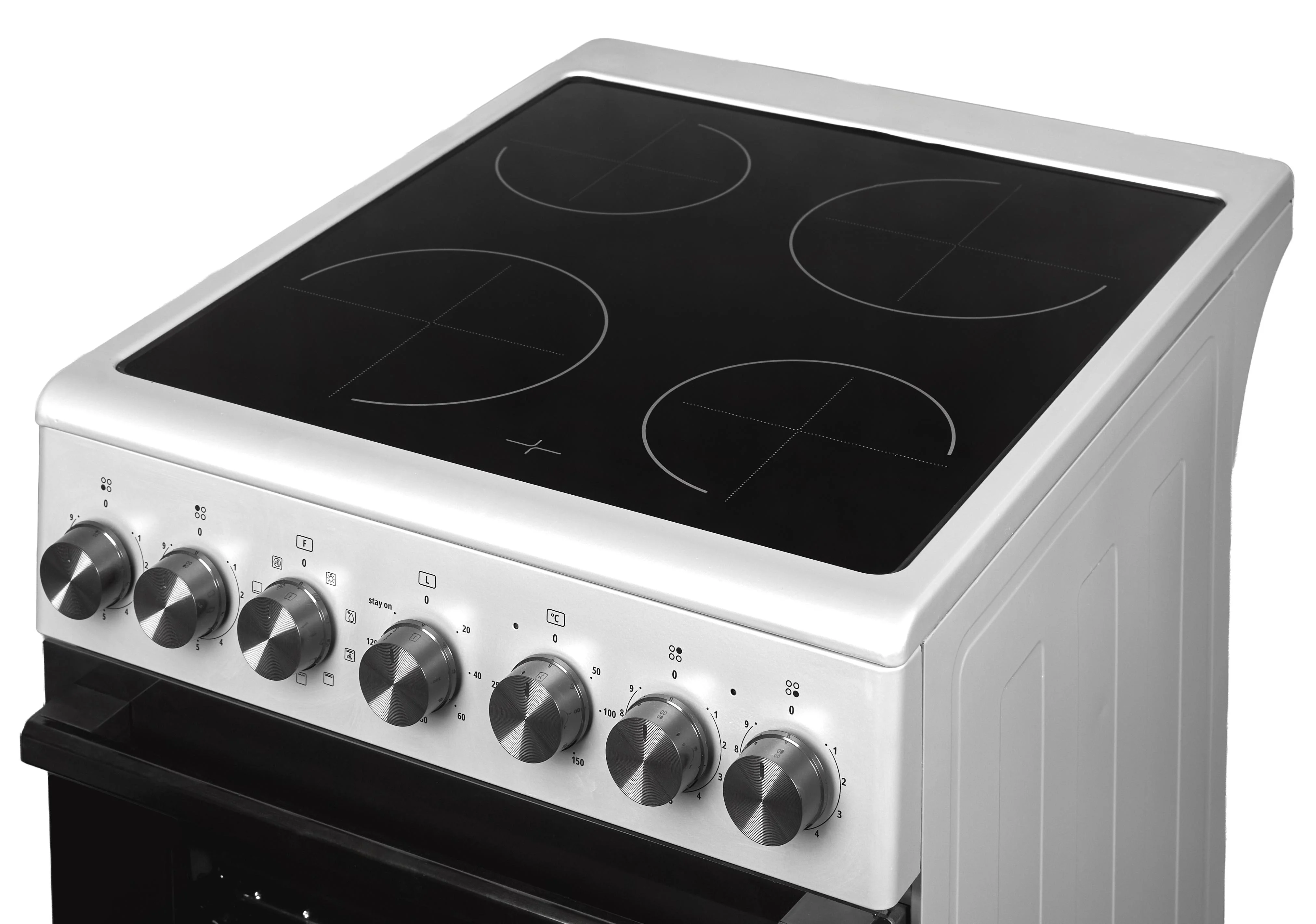 Плита Электрическая Midea MFO-M4E20T9E(SL) серебристый/черный стеклокерамика (без крышки)