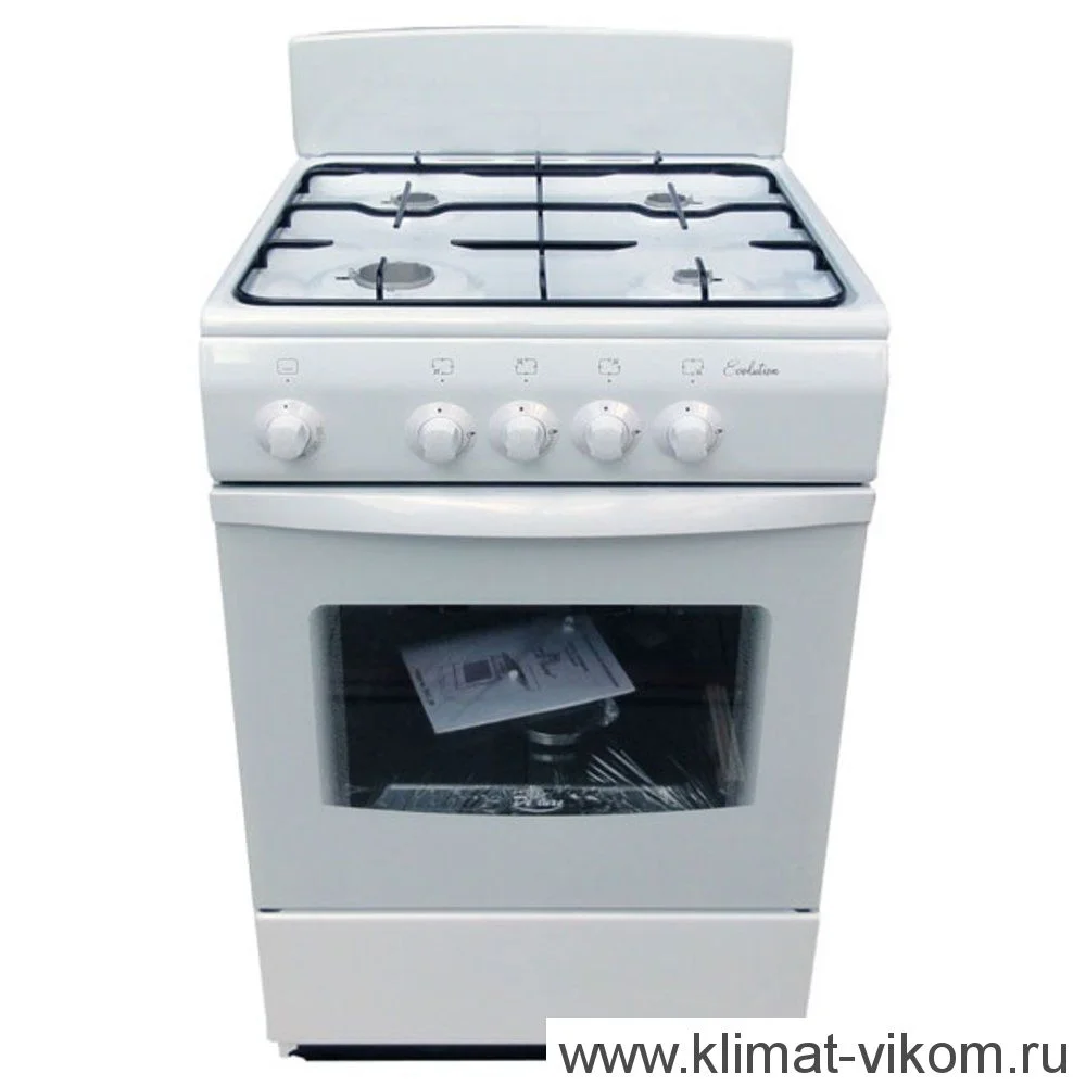 Газовая плита De luxe 5040.38 г (щиток) белый