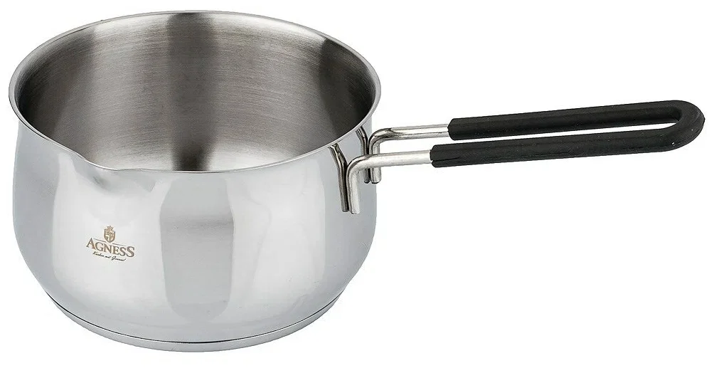 КОВШ AGNESS МОНБЛАН 16Х10СМ, 2 Л, НЕРЖ СТАЛЬ ИНДУКЦИОННОЕ ДНО
