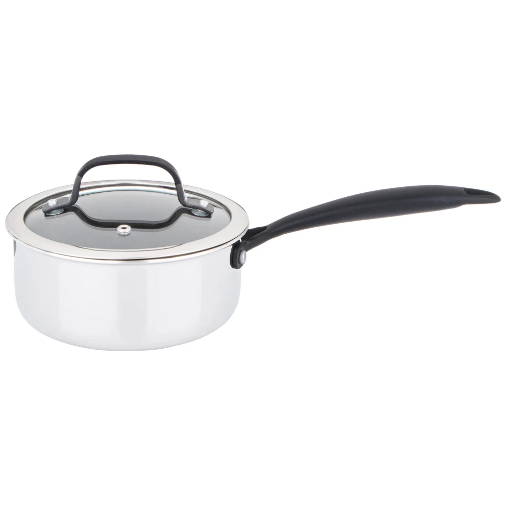 КОВШ С КРЫШКОЙ 1,4Л "IRON CHEF" AGNESS 16*7,5СМ ТЕХНОЛОГИЯ 3-PLY, НЕРЖ.СТАЛЬ 18/10