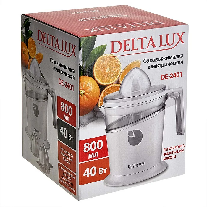 Соковыжималка электрическая DELTA LUX DE-2401 белый