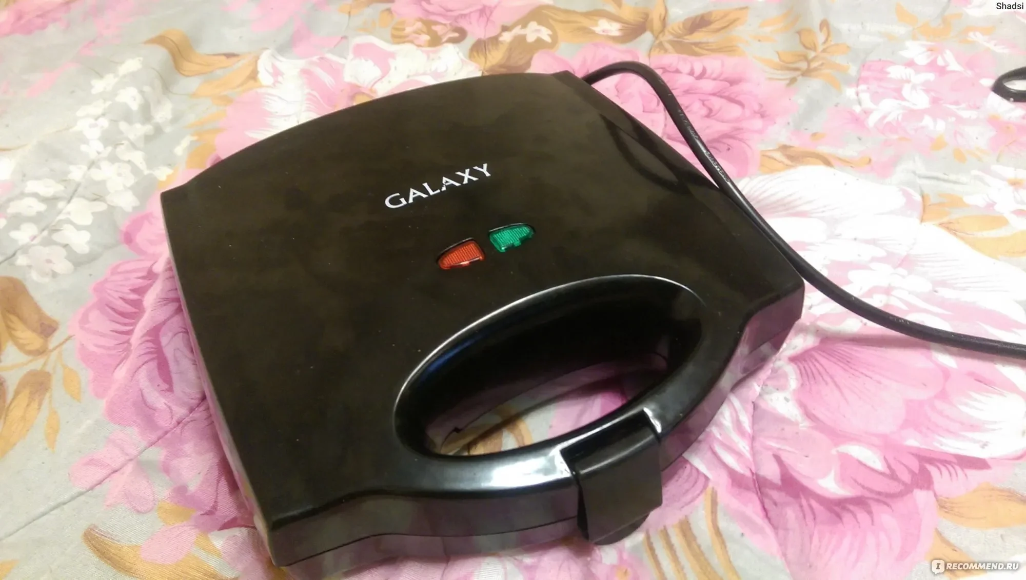 Сэндвич-тостер Galaxy Line GL 2959, черный, со съемными пластинами, 800 Вт