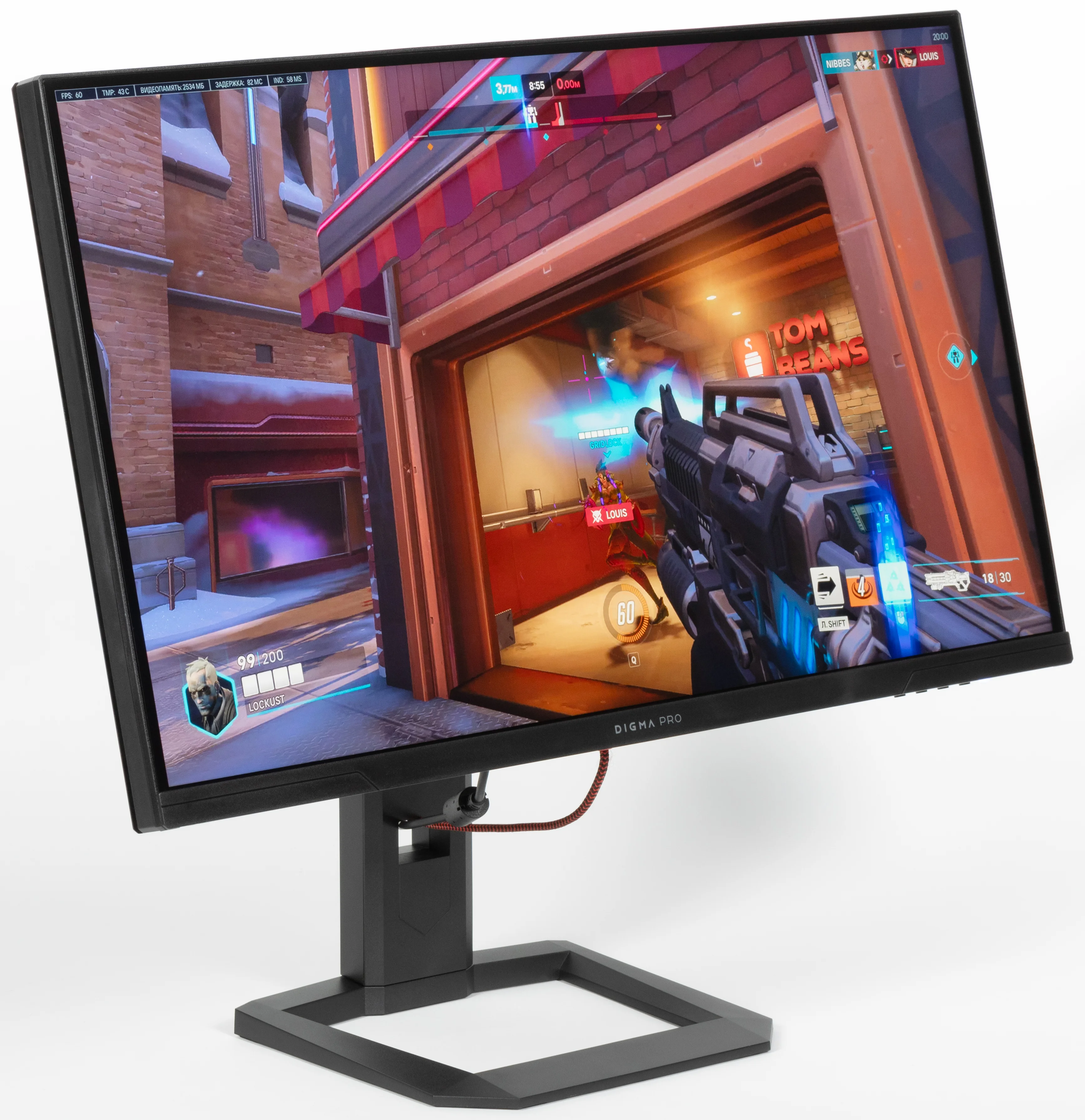 Монитор 27" DIGMA PRO Action M IPS 3840x2160, 160 Гц, 5 мс, 16:9, 450 кд/м², 2xHDMI, 1xDP, 1xUSB-C, 2xUSB, черный