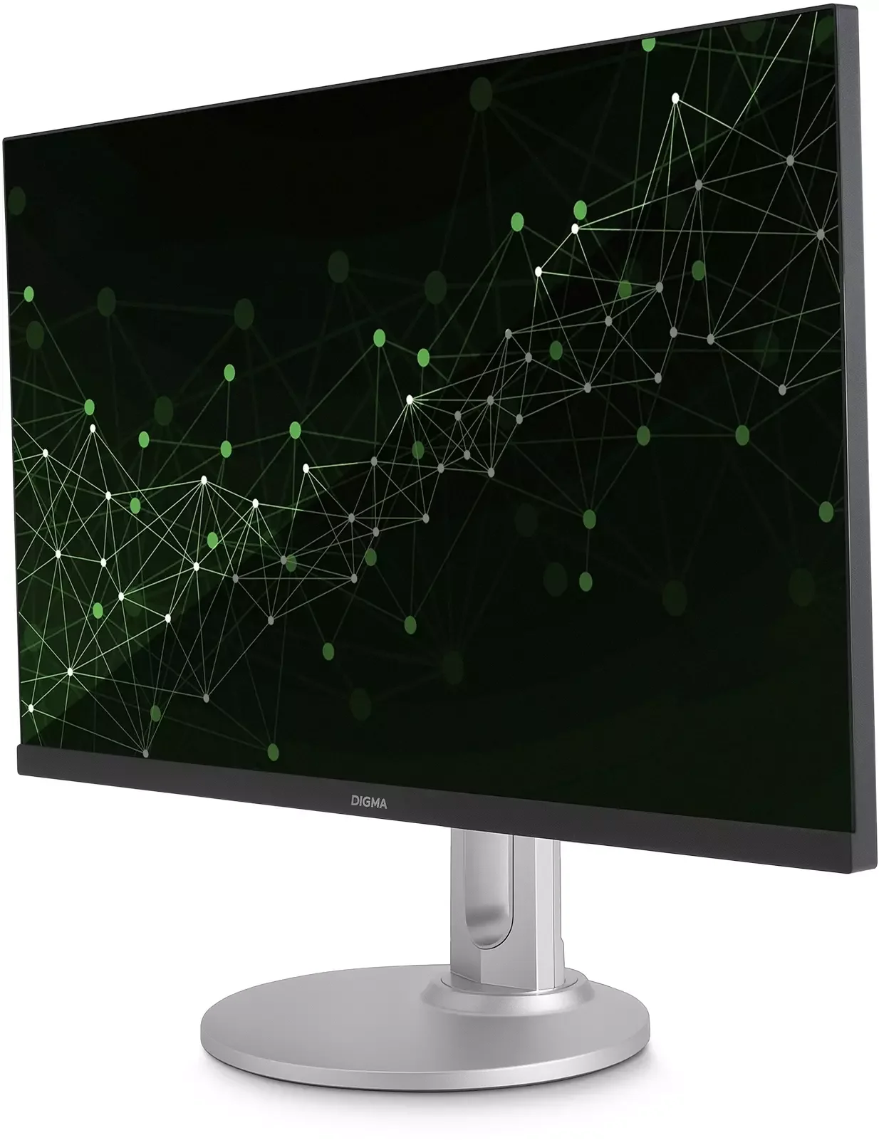 Монитор 27" Digma Progress 27P705Q IPS 2560x1440, 75 Гц, 5 мс, 16:9, 300 кд/м2, 2xHDMI, 1xDP, 1x3.5 мм, черный/серебристый