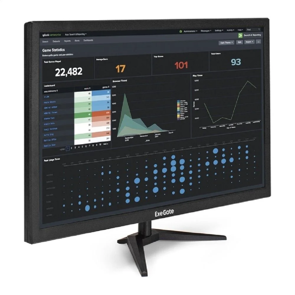 Монитор 27" ExeGate EB2700A VA 1920x1080, 75 Гц, 5 мс, 16:9, 200 кд/м², 1xHDMI, 1xVGA, черный