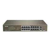 Коммутатор сетевой Tenda F1118P-16-150W 16x10Base-T/100Base-TX 2x10Base-T/100Base-TX/1000Base-T 1x10/100/1000BASE-T/SFP combo F1118P-16-150W