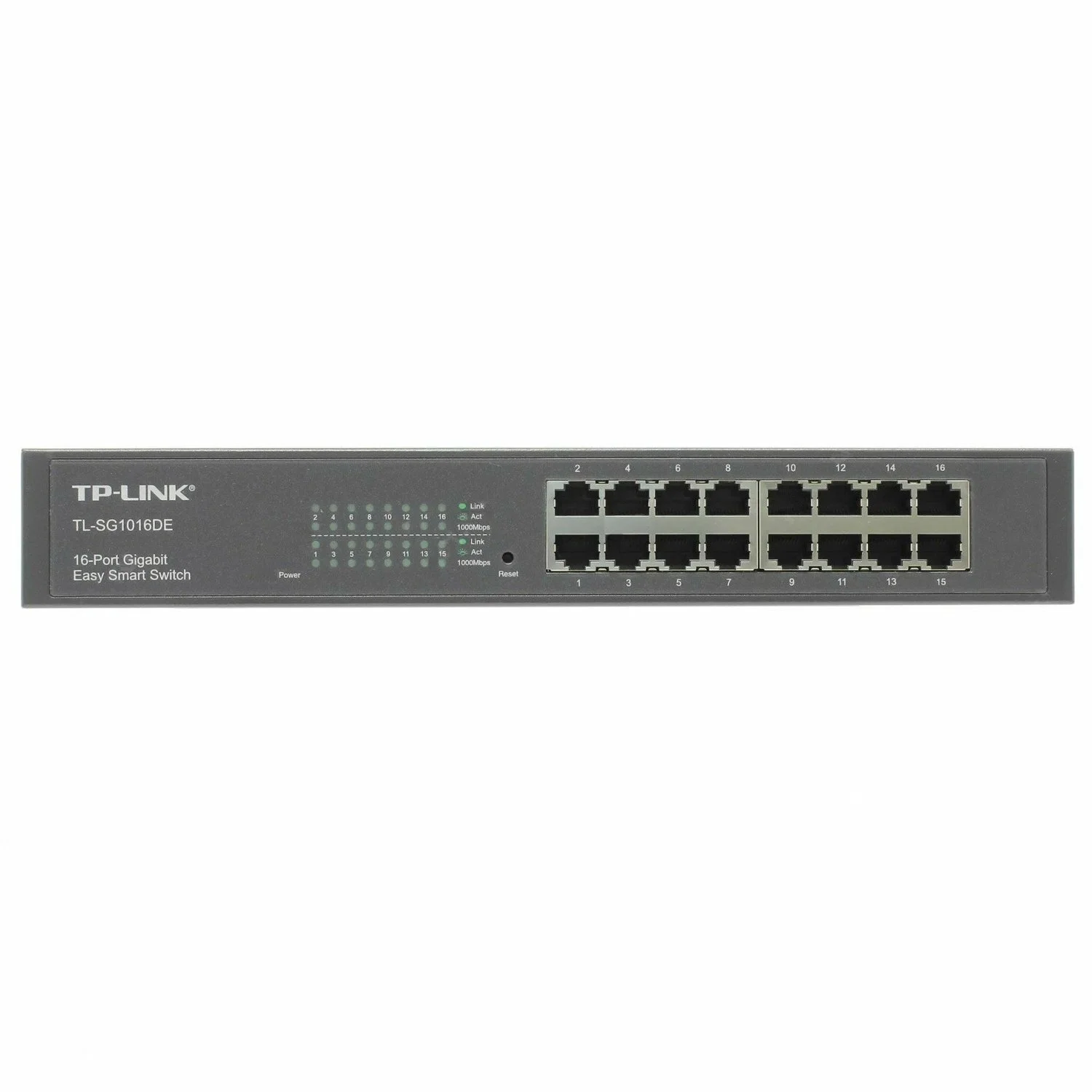 Коммутатор сетевой TP-Link SMB TL-SG1016DE 16-Port Gigabit Easy Smart Switch, 16 10/100/1000Mbps RJ45 ports, MTU/Port/Tag-based VLAN, QoS, IGMP Snoopi
