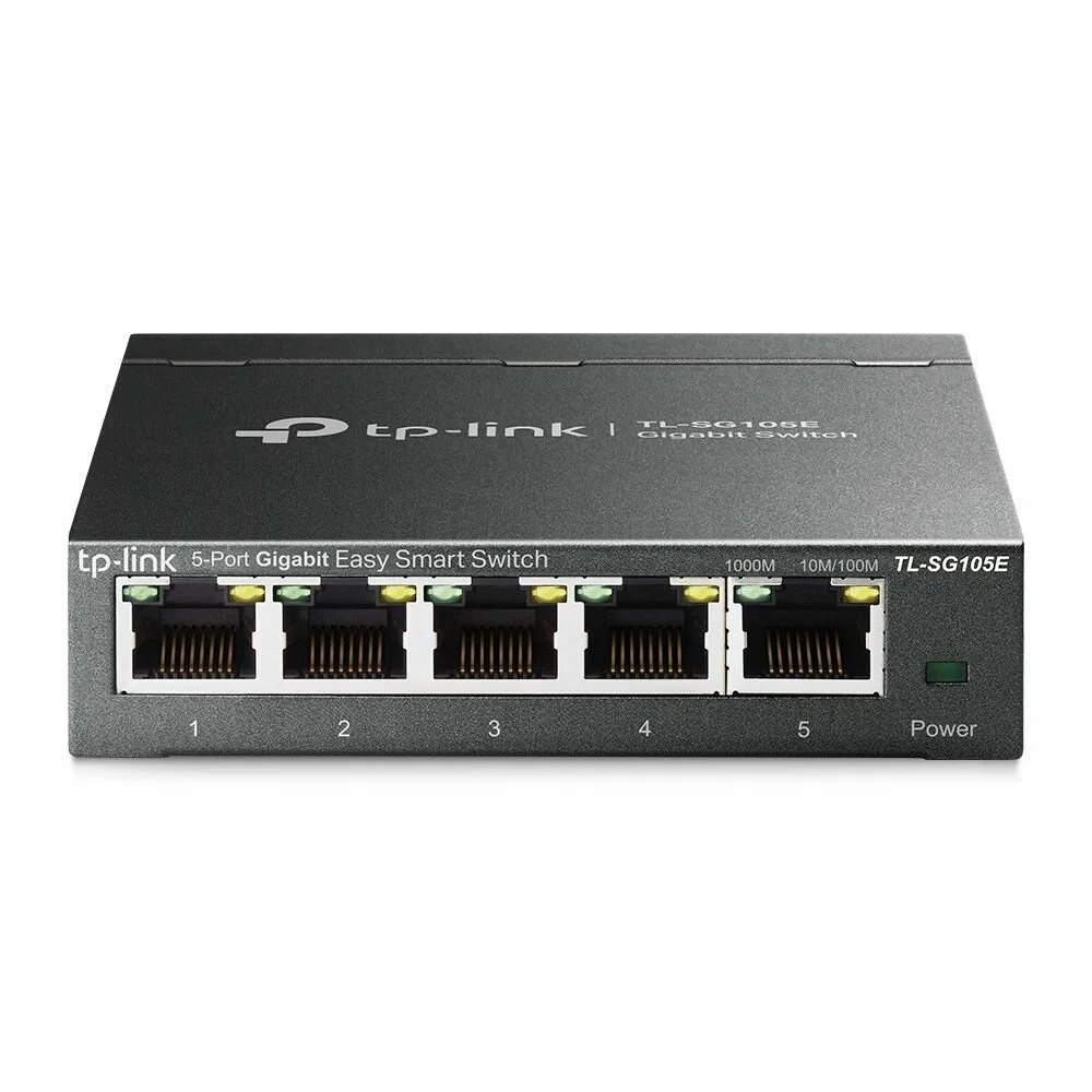 Коммутатор сетевой TP-Link SMB TL-SG105E 5-Port Gigabit Desktop Easy Smart Switch, 5 10/100/1000Mbps RJ45 ports, MTU/Port/Tag-based VLAN, QoS, IGMP Sn