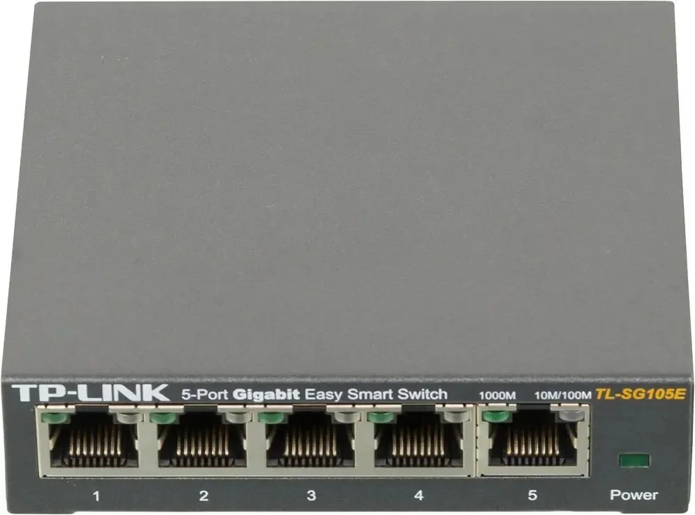 Коммутатор сетевой TP-Link SMB TL-SG105E 5-Port Gigabit Desktop Easy Smart Switch, 5 10/100/1000Mbps RJ45 ports, MTU/Port/Tag-based VLAN, QoS, IGMP Sn